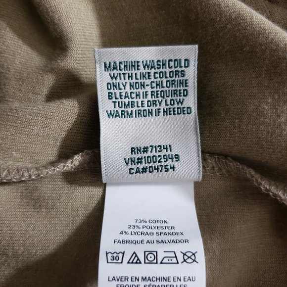 LL Bean Soft Corduroy Pull-On Pants Size XL Beige Tan 31" Inseam Stretch Waist - Picture 7 of 7